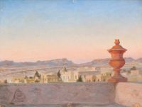 Pedersen Viggo Der Blick von der Terrasse des Hotels Sfinks S Ägypten Leinwanddruck