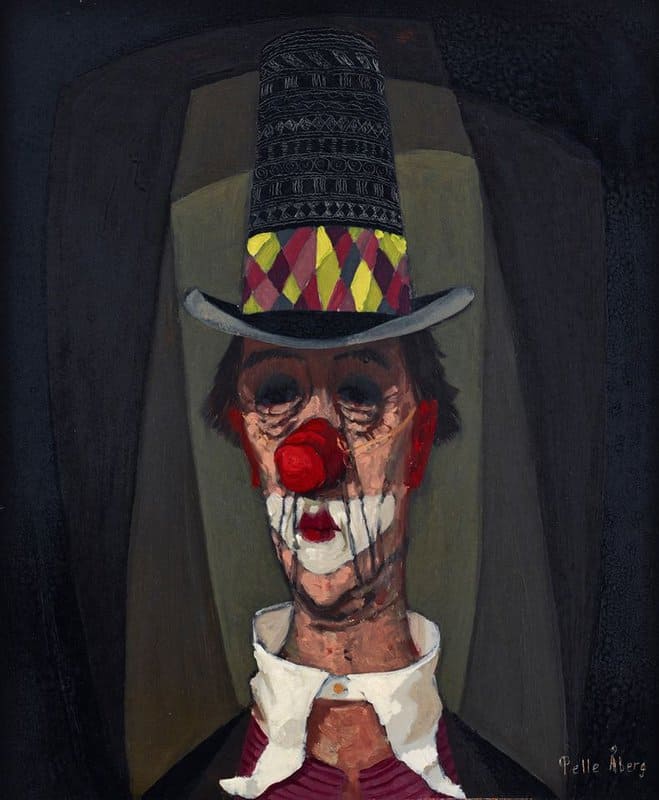 Tableaux sur toile, reproduction de Pelle Aberg Clown