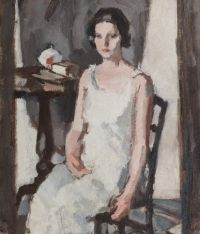 Peploe صموئيل جون فتاة باللون الأبيض 1927