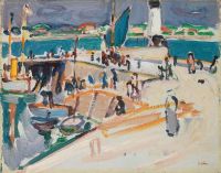 Peploe Samuel John Royan Harbour 1910 canvas print