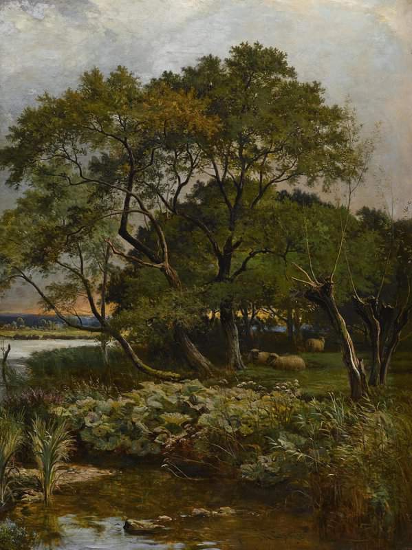 Percy Sidney Richard Banks Of The River Stour 1882 canvas print