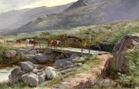 بيرسي سيدني ريتشارد ماشية متجولة في الريف الويلزي 1869