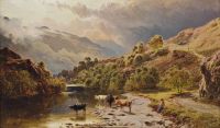 Percy Sidney Richard Clouds Clearing Over The River Conwy Wales 1870