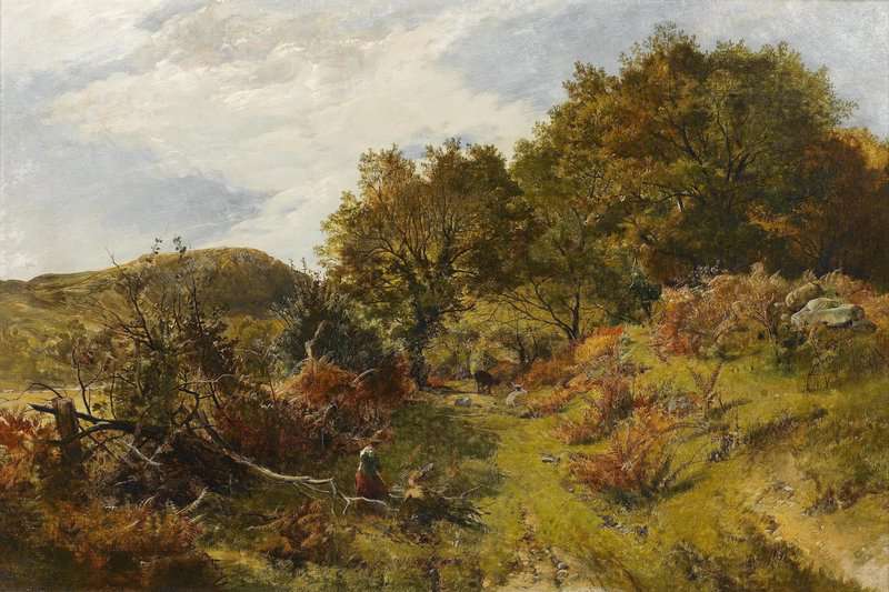 Percy Sidney Richard Figures And Cattle On A Country Path canvas print