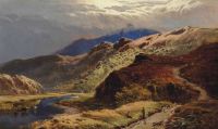 Percy Sidney Richard sammelt Sturm im Tal von Lledr Wales 1873