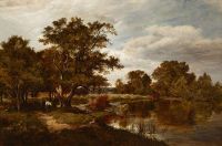 Percy Sidney Richard On The River Mole 1859 canvas print