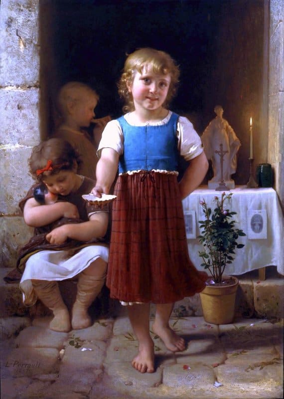 Perrault Leon Give Me For My Chapel 1867 canvas print