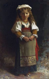 Perrault Leon Porträt eines jungen Mädchens 1874