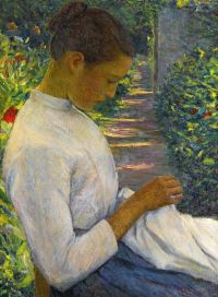 Perry Lilla Cabot Eugenie In The Garden Ca. 1923 canvas print