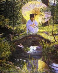 Perry Lilla Cabot In A Japanese Garden 1898 1901