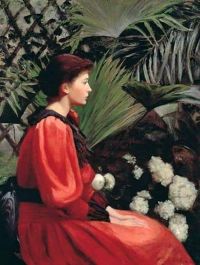 Perry Lilla Cabot In The Conservatory 1915 canvas print