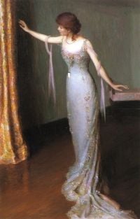 سيدة بيري ليلا كابوت في فستان سهرة 1911