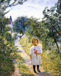 Perry Lilla Cabot Little Girl In A Lane Giverny Ca. 1906 07 canvas print