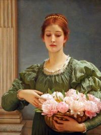 Perugini Dickens Kate Pfingstrosen 1887 Leinwanddruck