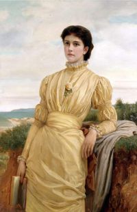 Perugini Dickens Kate Die Dame im gelben Kleid 1880 Leinwanddruck