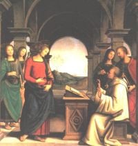 Perugino Pierro The Vision Of St Bernard canvas print