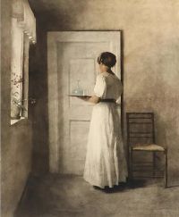 Peter Vilhelm Ilsted Unge Pige Med Bakke - Young Girl With Tray - 1915