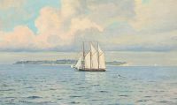 Petersen Emanuel A A Quiet Day At Oresund. In The Background Hveen canvas print