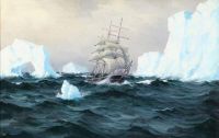 Petersen Emanuel A A Sailing Ship At An Arctic Coast canvas print
