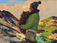 Petersen Emanuel A An Inuit Collecting Peat canvas print