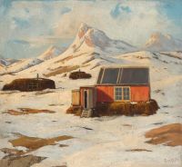 Petersen Emanuel A An Inuit Village In Greenland canvas print