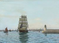 Petersen Emanuel A At The Entrance Of Copenhagen Harbour canvas print