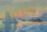 Petersen Emanuel A Midnight Sun Greenland canvas print