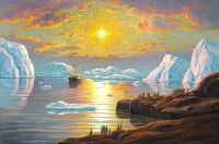 Petersen Emanuel A Midsummer Sun In A Greenlandic Fjord canvas print