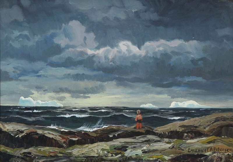 Petersen Emanuel A Storm At Davidsstr Det Aasiaat canvas print