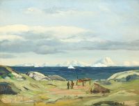 Petersen Emanuel A View From An Inuit Camp In Greenland canvas print