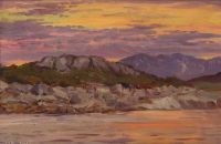 Petersen Emanuel A View From Qoornoq In The Evening Sun Greenland. بيترسن إيمانويل ، منظر من قورنوق في شمس المساء جرينلاند
