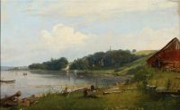 Petersen Vilhelm Coastal View From Flensburg In Schleswig Germany 1846 canvas print