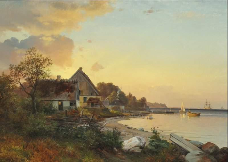 Petersen Vilhelm View Of Sletten Seen Towards Helsingor canvas print