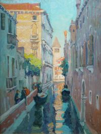 Peterson Jane Canal Venice Italy Ca. 1907 canvas print