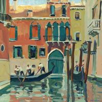 Peterson Jane Old Red House Venice canvas print
