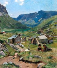 Peterssen Eilif Summer Day View Of The Valley At Skogstad canvas print