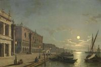 Pether Henry Moonlight On The Bacino Di San Marco Venice canvas print
