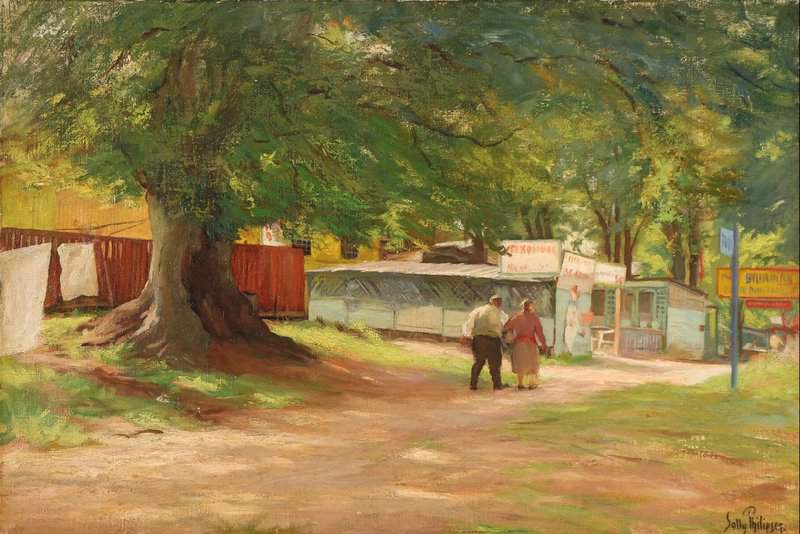 Philipsen Sally A Scene From Dyrehavsbakken Amusement Park In Klampenborg canvas print