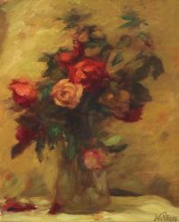 Philipsen Sally Still Life With Roses In A Vase canvas print