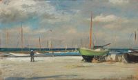 Philipsen Sally View From A Harbour With Boats canvas print