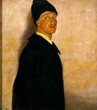 Philpot Glyn Warren The Man In Black 1913 canvas print