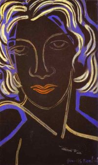 Picabia Gesicht einer Frau Leinwanddruck