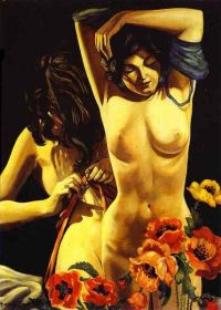 Picabia Zwei Frauen mit Mohnblumen Leinwanddruck