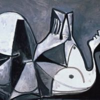 Picasso Femme Bank E Lisant Liggende vrouw leest 1960