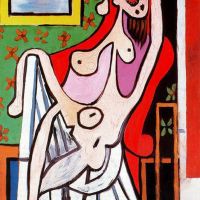 Picasso Large Nude In Red Sillón
