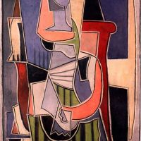Picasso mujer sentada en un sillón