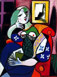 Picasso femme au livre