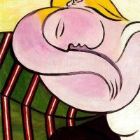 Picasso mujer con cabello amarillo