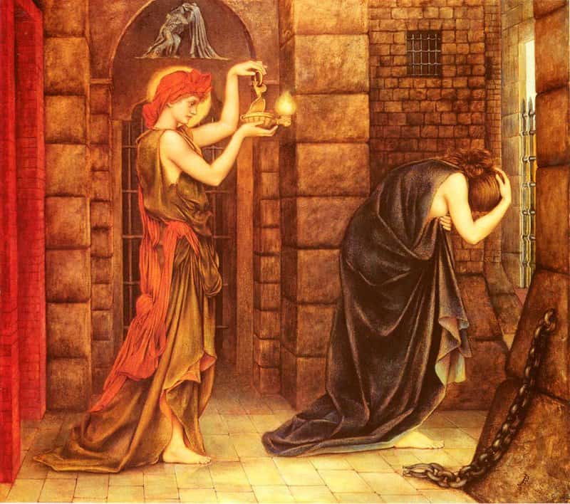 Pickering De Morgan Evelyn Hope In The Prison Of Despair 1887 canvas print