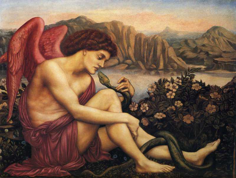 Pickering De Morgan Evelyn The Angel With The Serpent canvas print